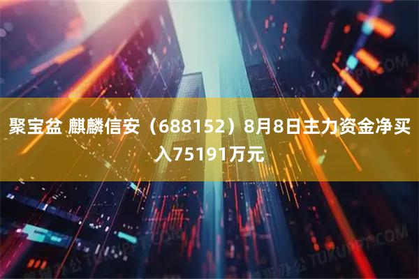 聚宝盆 麒麟信安(688152)8月8日主力资金净买入75191万元